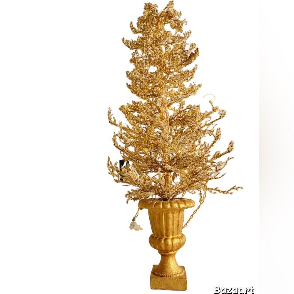 189. Decoration Acrylic ICY  Christal Tree, 35”  Height, Gold, Decoration